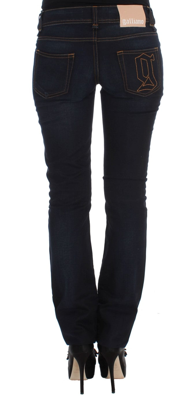 Blugi eleganți John Galliano Slim Fit de designer