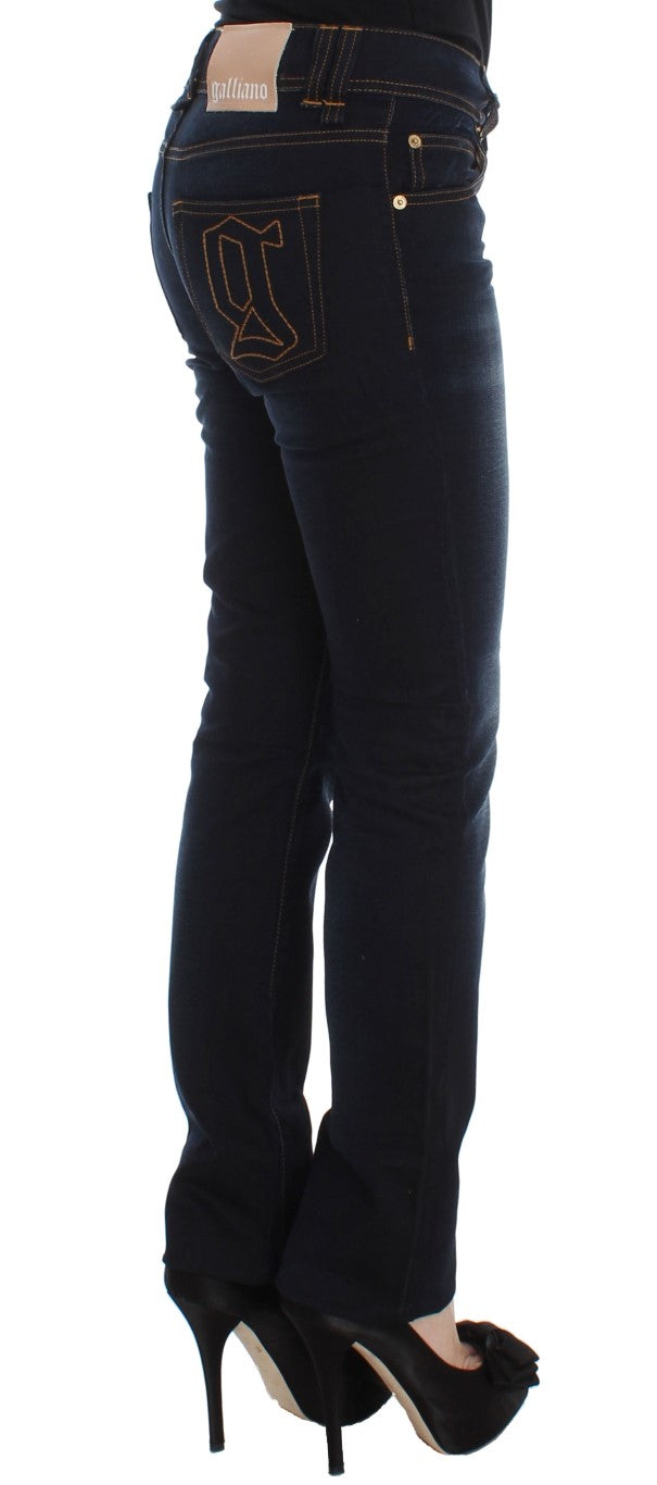 Blugi eleganți John Galliano Slim Fit de designer