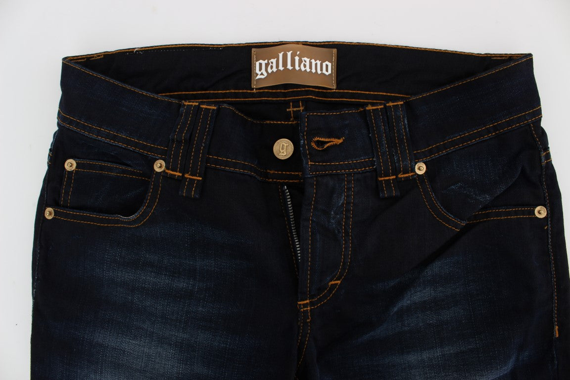 Blugi eleganți John Galliano Slim Fit de designer