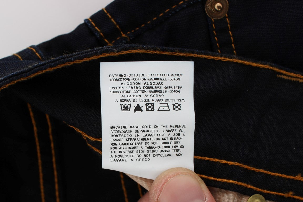 Blugi eleganți John Galliano Slim Fit de designer