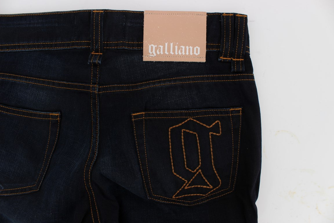 Blugi eleganți John Galliano Slim Fit de designer