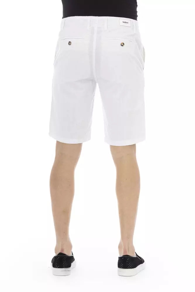 Pantaloni scurți Bermuda pentru bărbați Baldinini Trend din bumbac alb