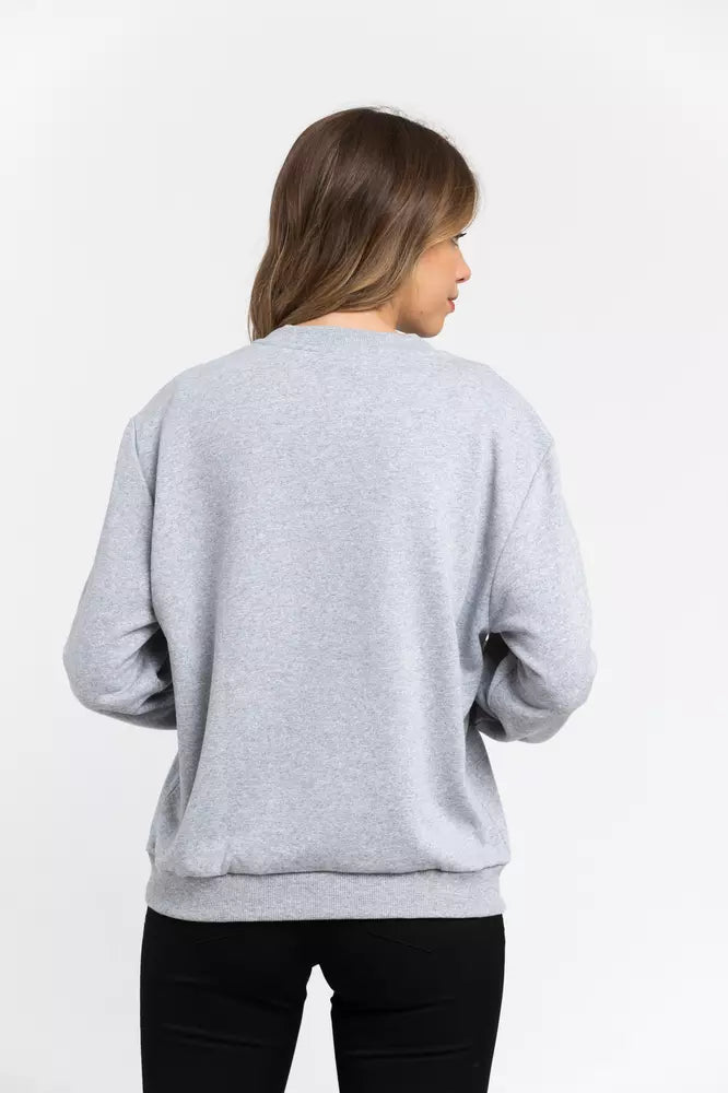 Pulover Trussardi gri din bumbac pentru femei