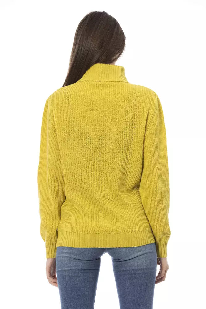 Pulover Baldinini Trend galben din lână pentru femei