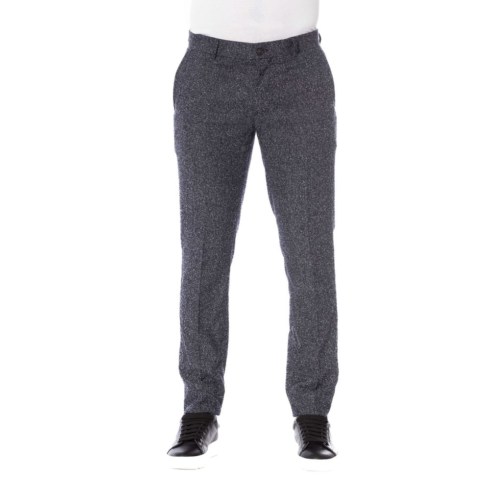 Pantaloni negri din bumbac Trussardi pentru bărbați