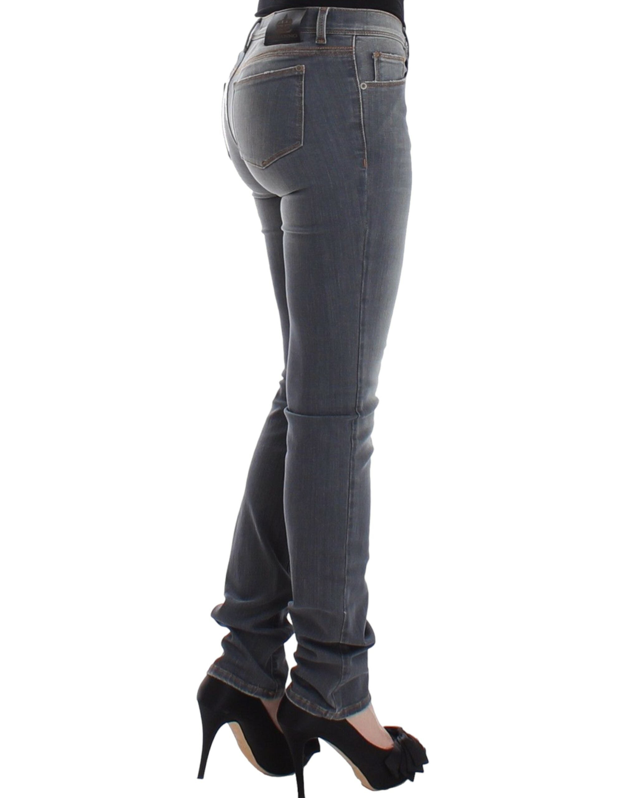 Blugi skinny slim-fit Ermanno Scervino Chic Gri