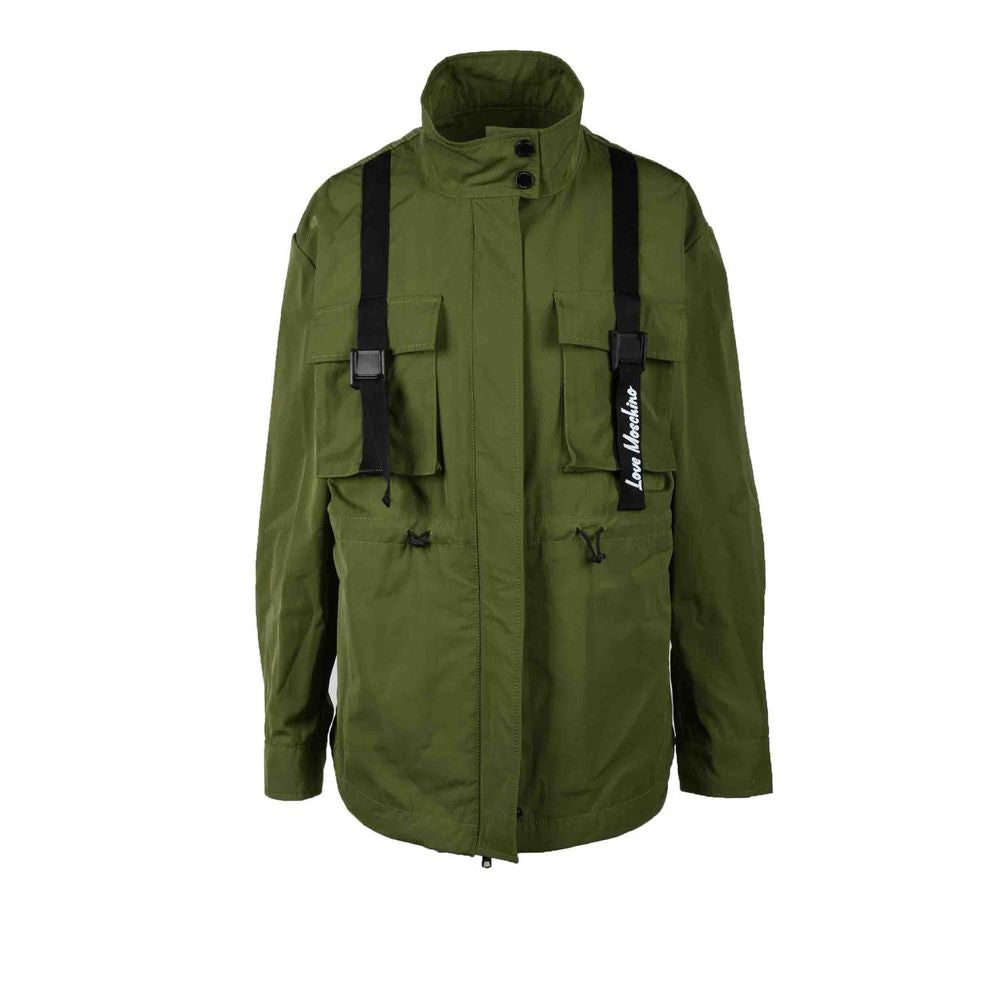 Green Polyester Parka