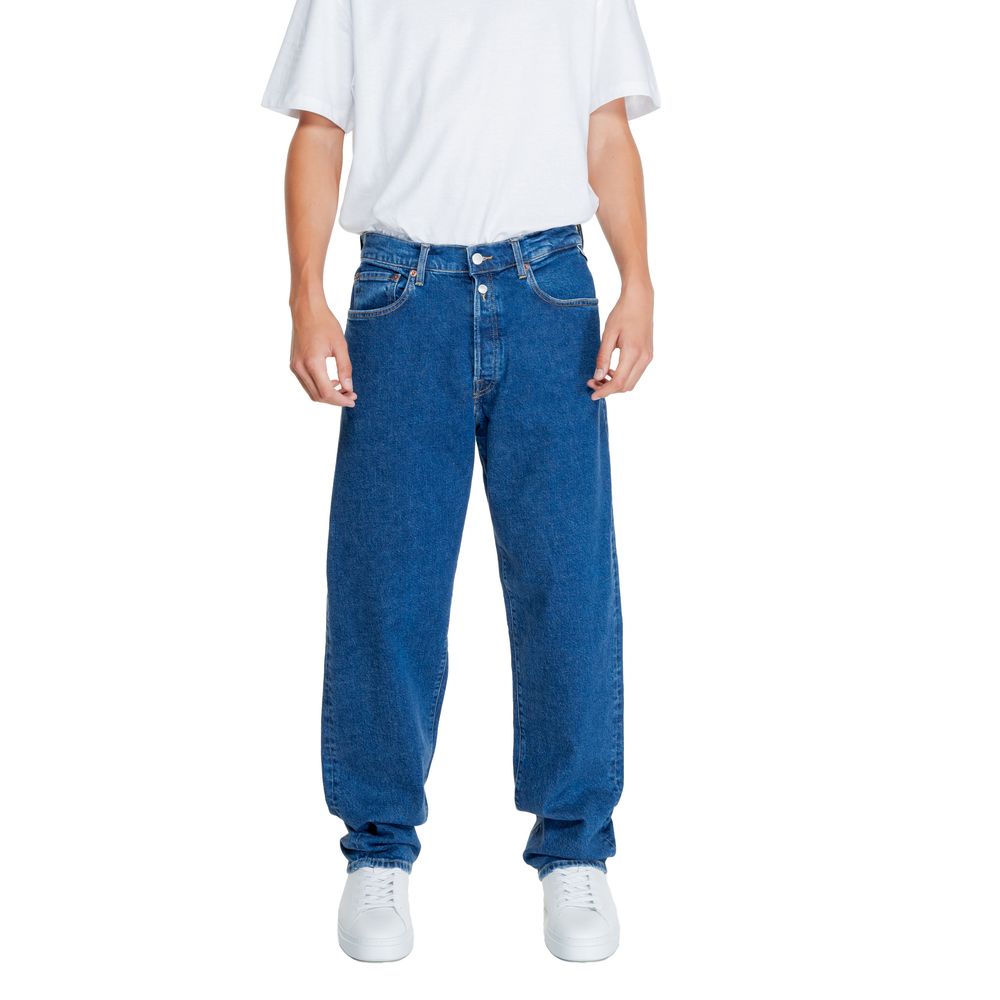 Blue Cotton Relaxed Fit Jeans