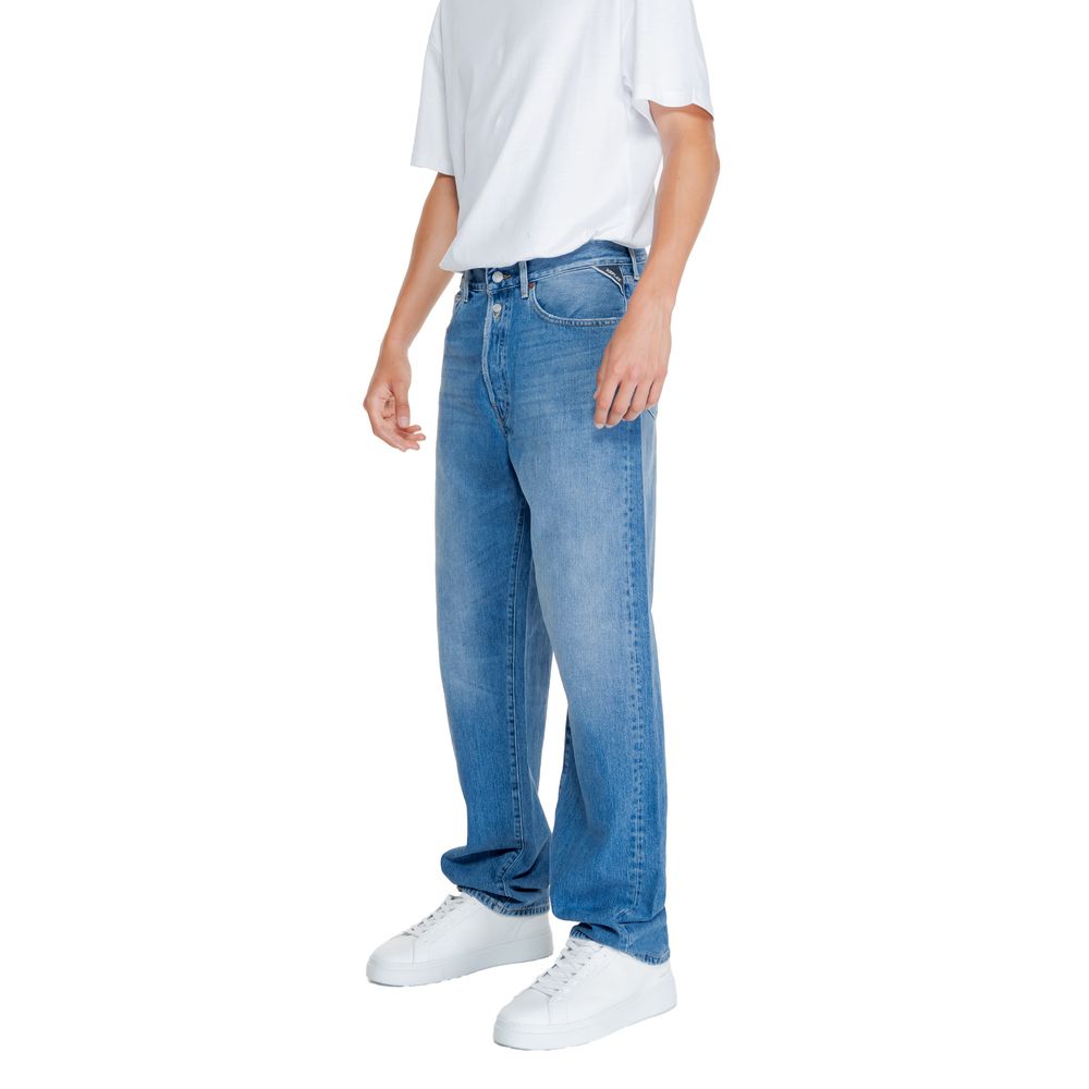 Blugi și pantaloni Replay din bumbac albastru