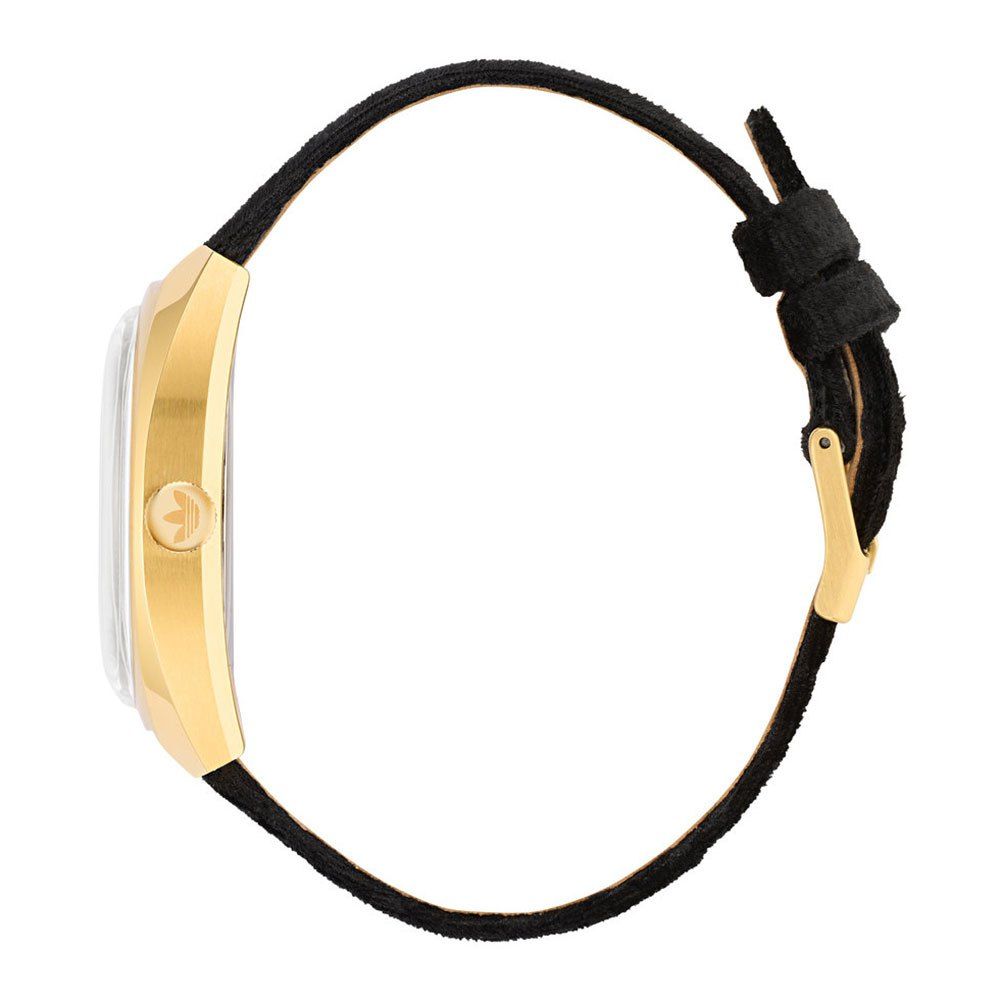 Black Leather Dress Watch