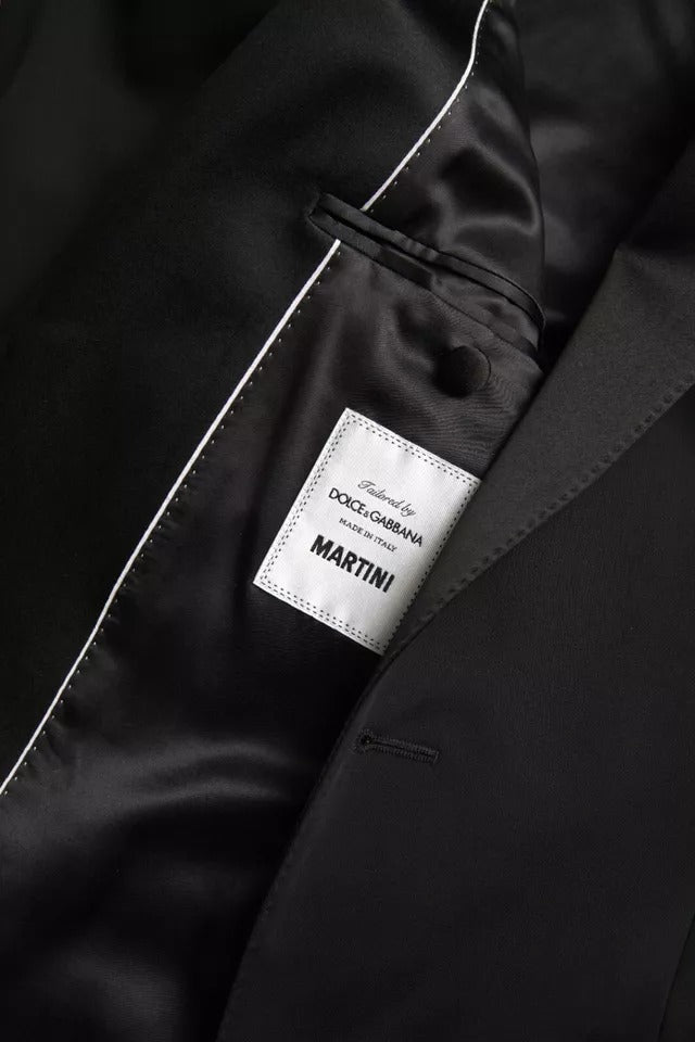Black Wool Single Breasted MARTINI Blazerclothing