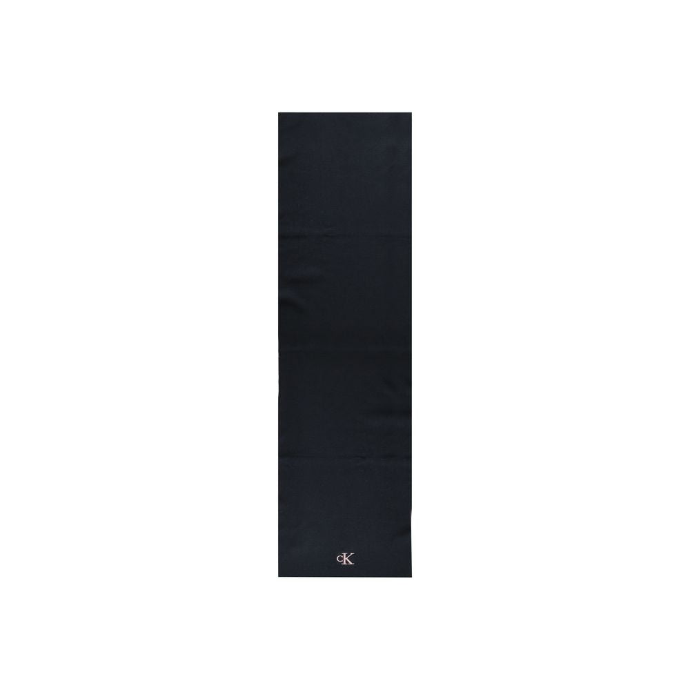 Black Recycled Polyester Scarf