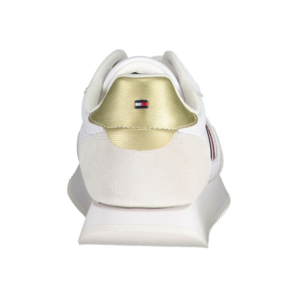 White Polyester Sneaker