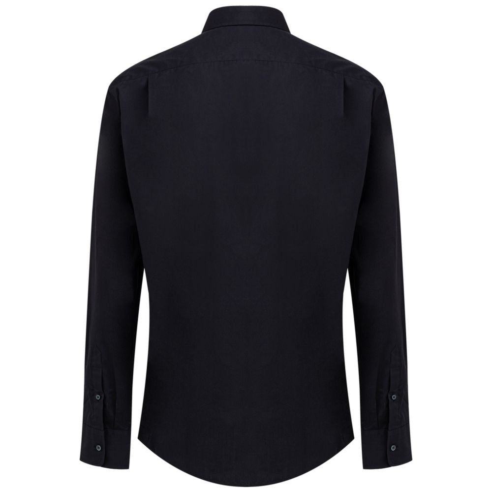 Navy Blue Cotton Dress Shirt