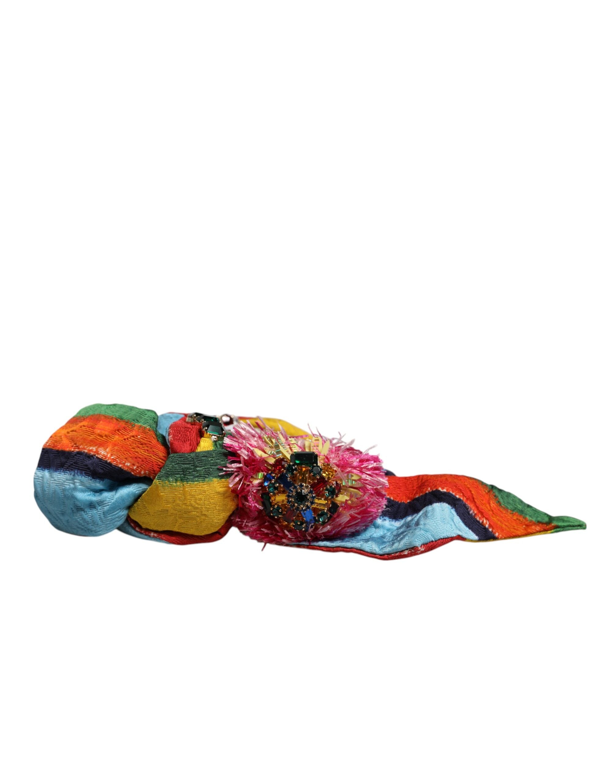 Multicolor Floral Crystal Embellished Diadem Headband