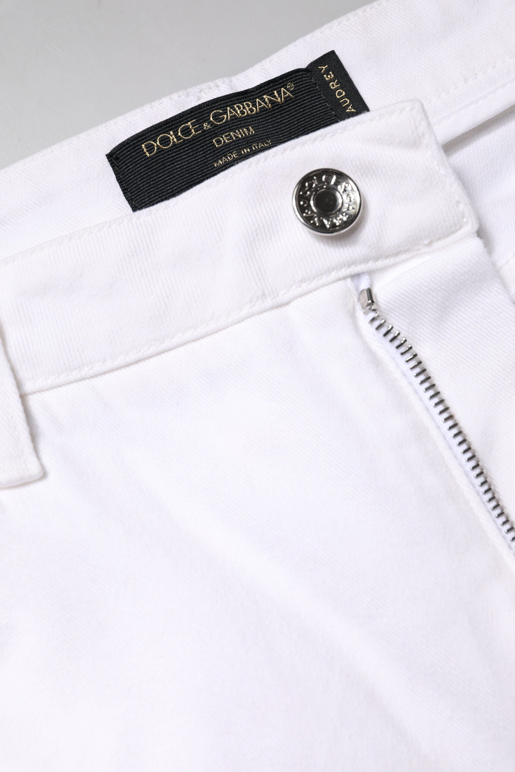 White Cotton Mid Waist Skinny Denim Jeans