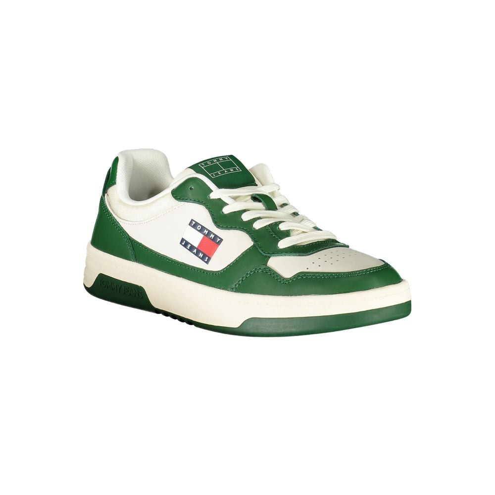 White Polyurethane Men Sneaker