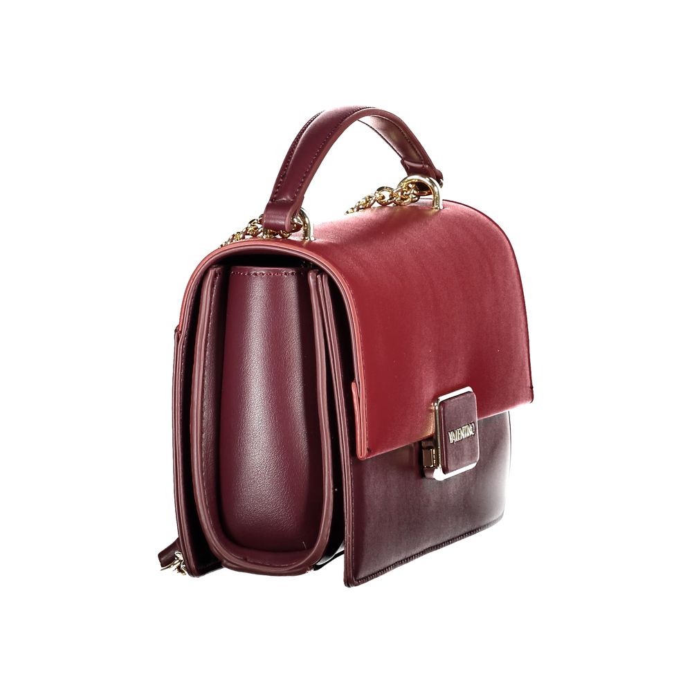Red Polyurethane Women's Bag