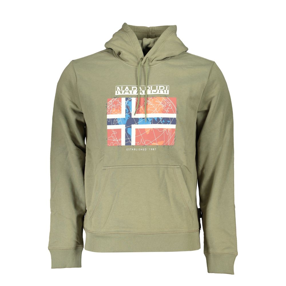 "Verde Cotton Men's Sweatshirt with Hood"