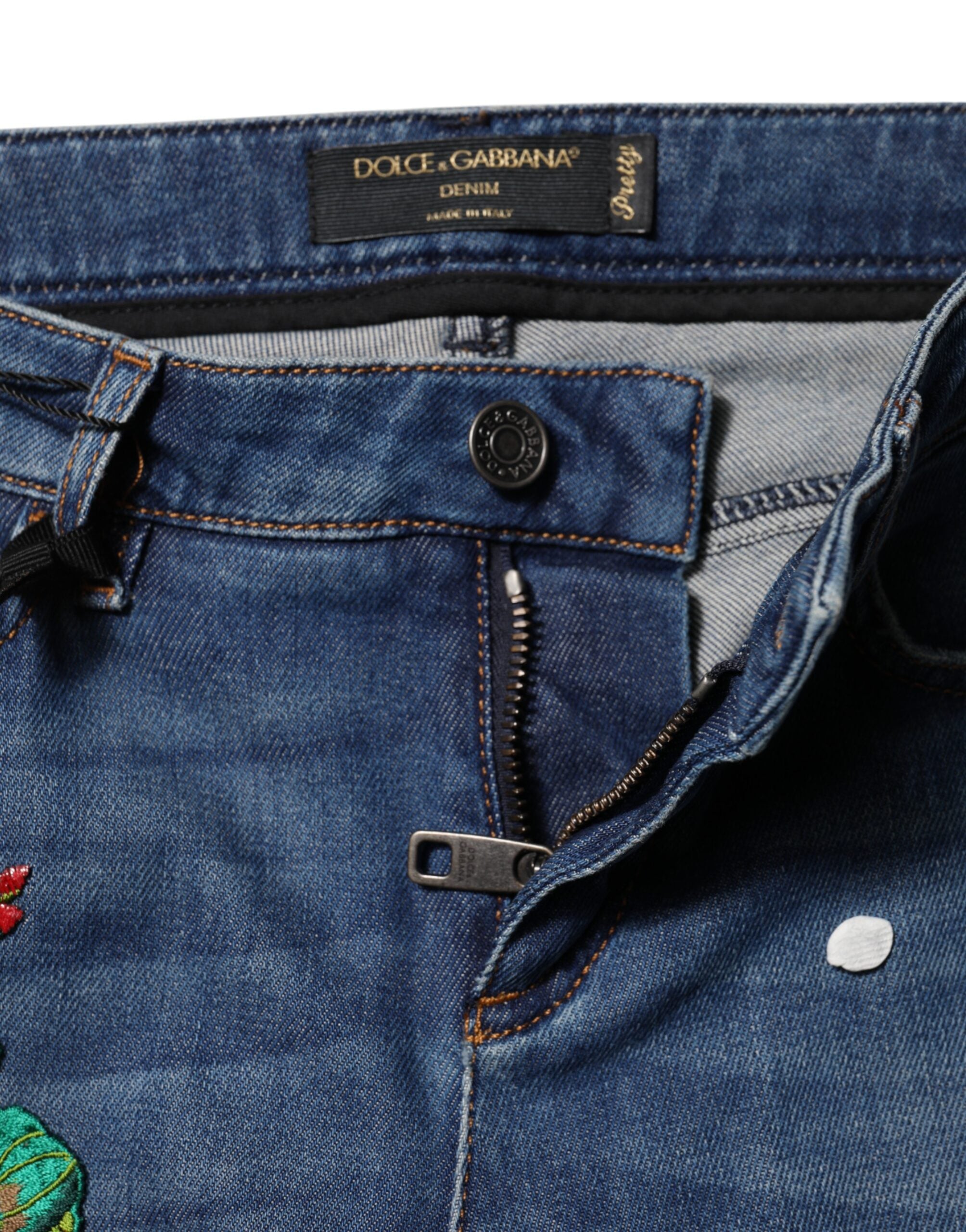 Blue Cotton Low Waist Skinny Denim Jeans