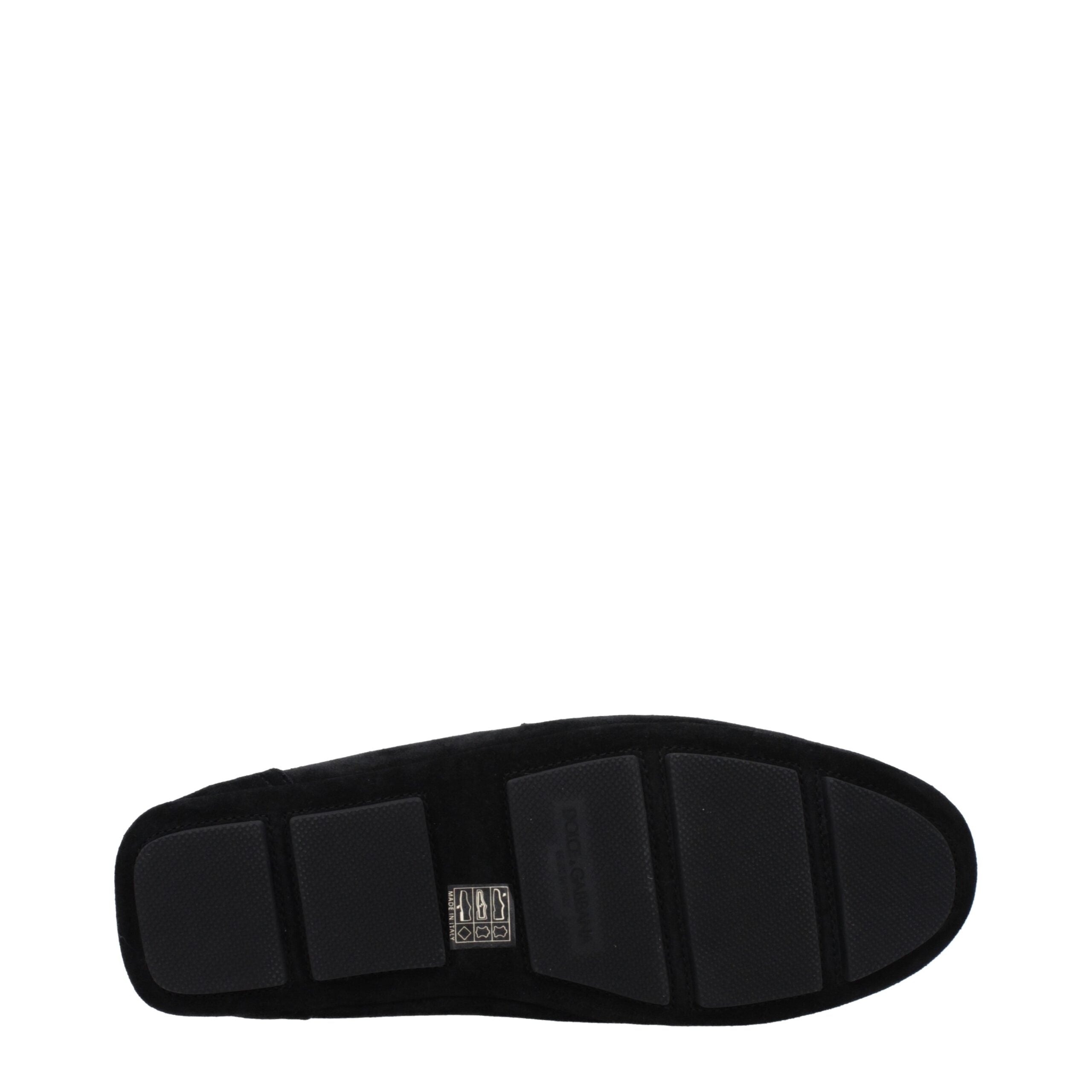 Black Leather Slip-On Loafers