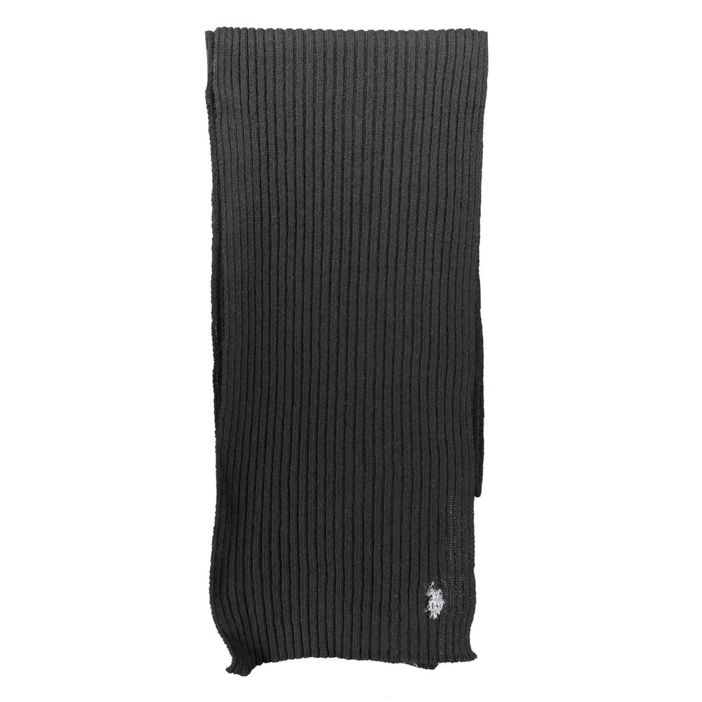 Black Wool Men's Scarf