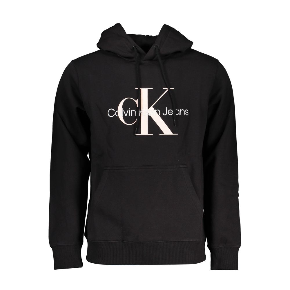 Black Cotton Men Sweater