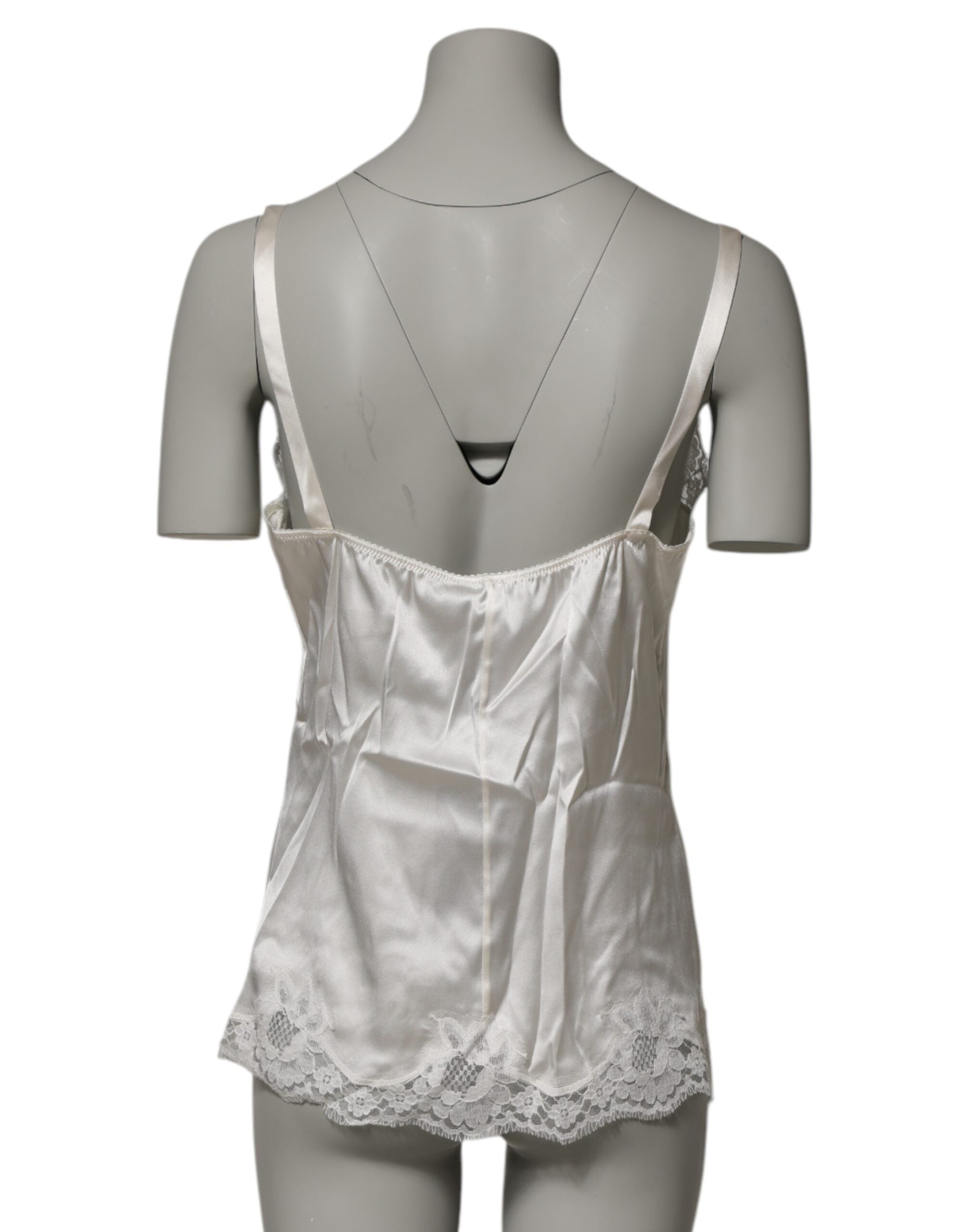 Off White Floral Lace Tank Lingerie Top Underwear