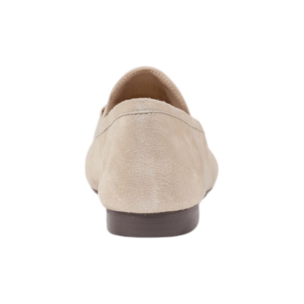 Beige Leather Platform Pumps