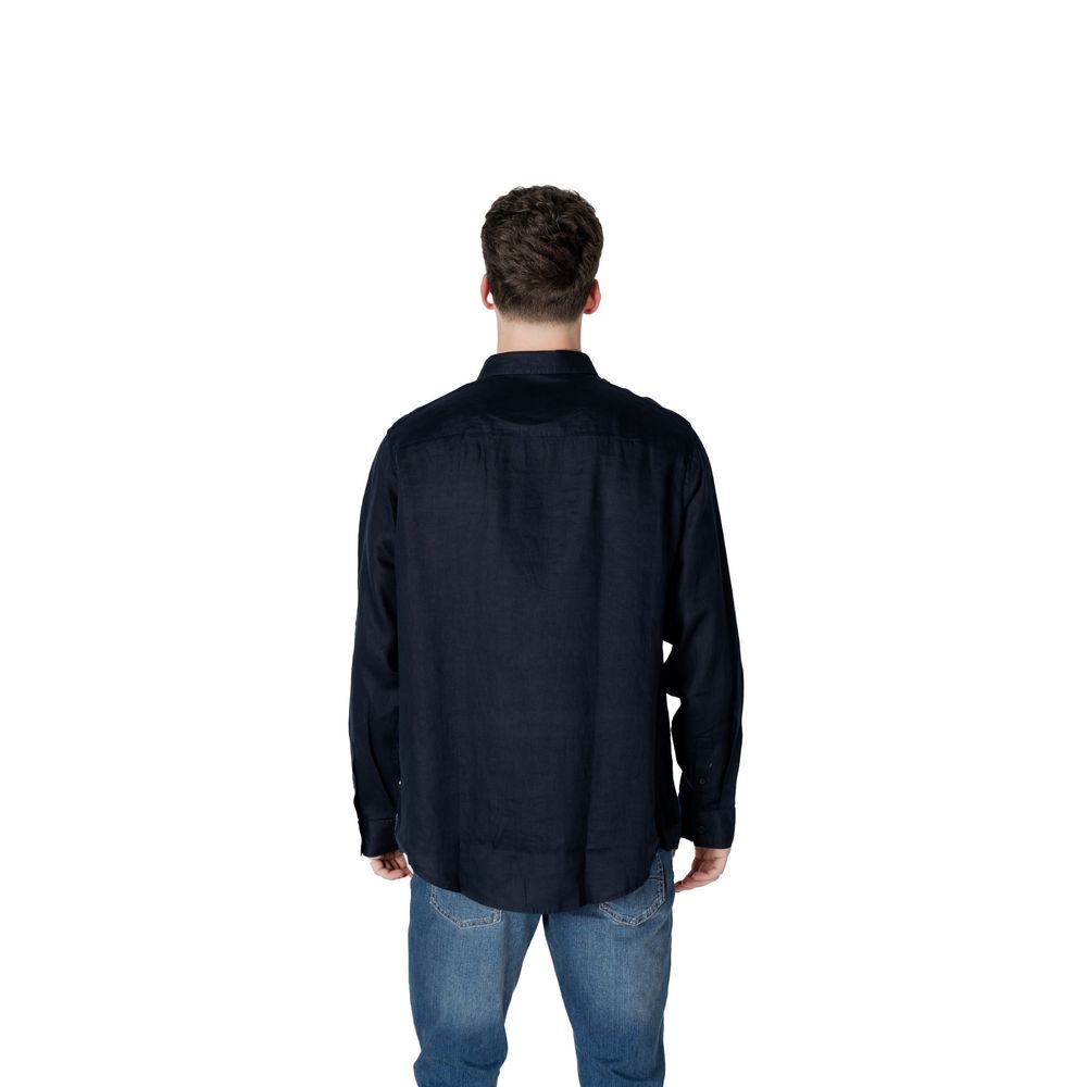 Blue Linen Dress Shirt