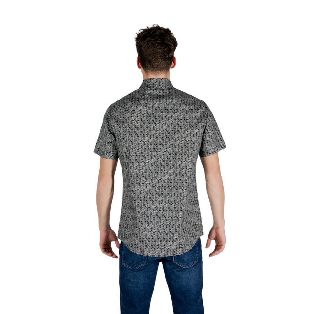 Black Cotton Shortsleeve Shirt