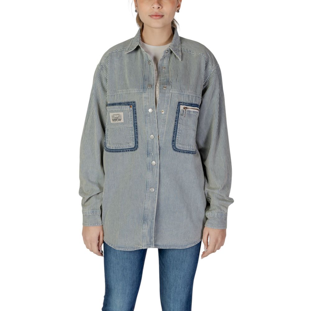 Blue Cotton Blouse