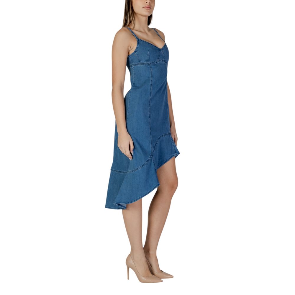 Blue Cotton Long Dress