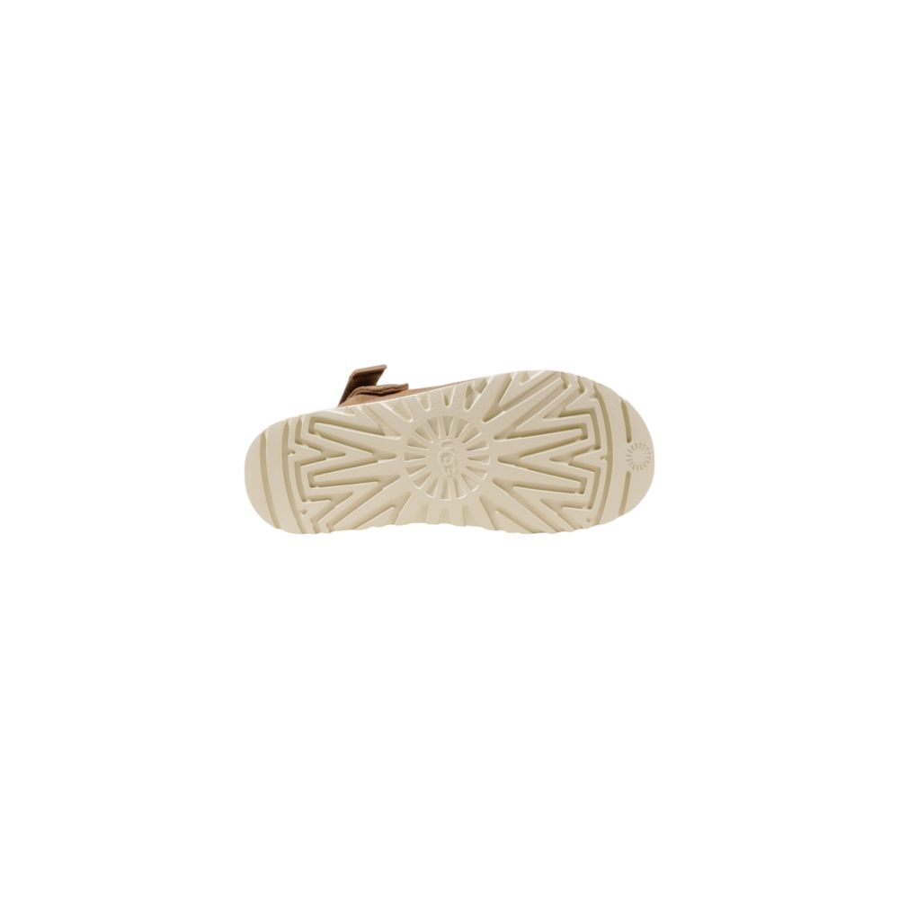 Beige Recycled Polyester Platform Pumps