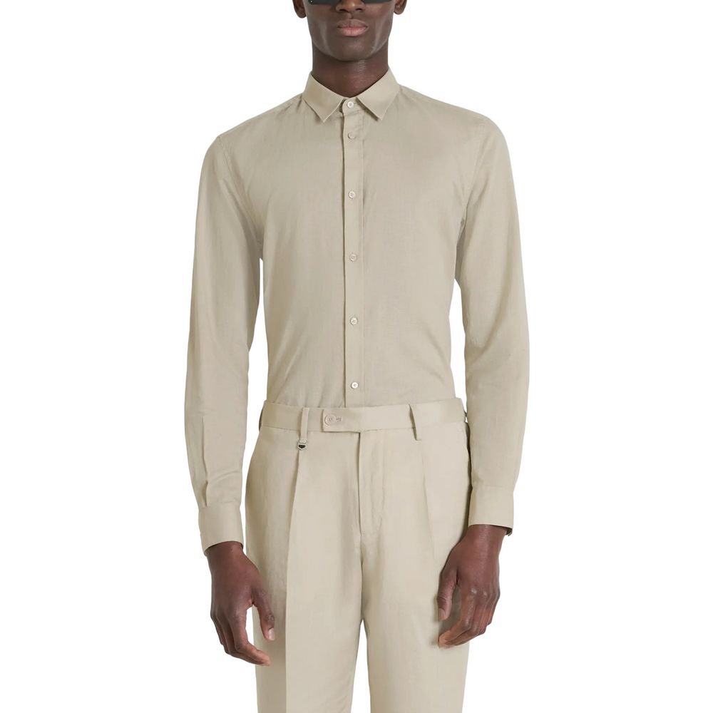 Beige Cotton Shirt