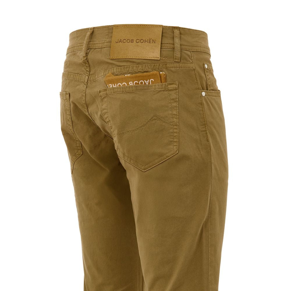 Yellow Cotton Skinny Pants