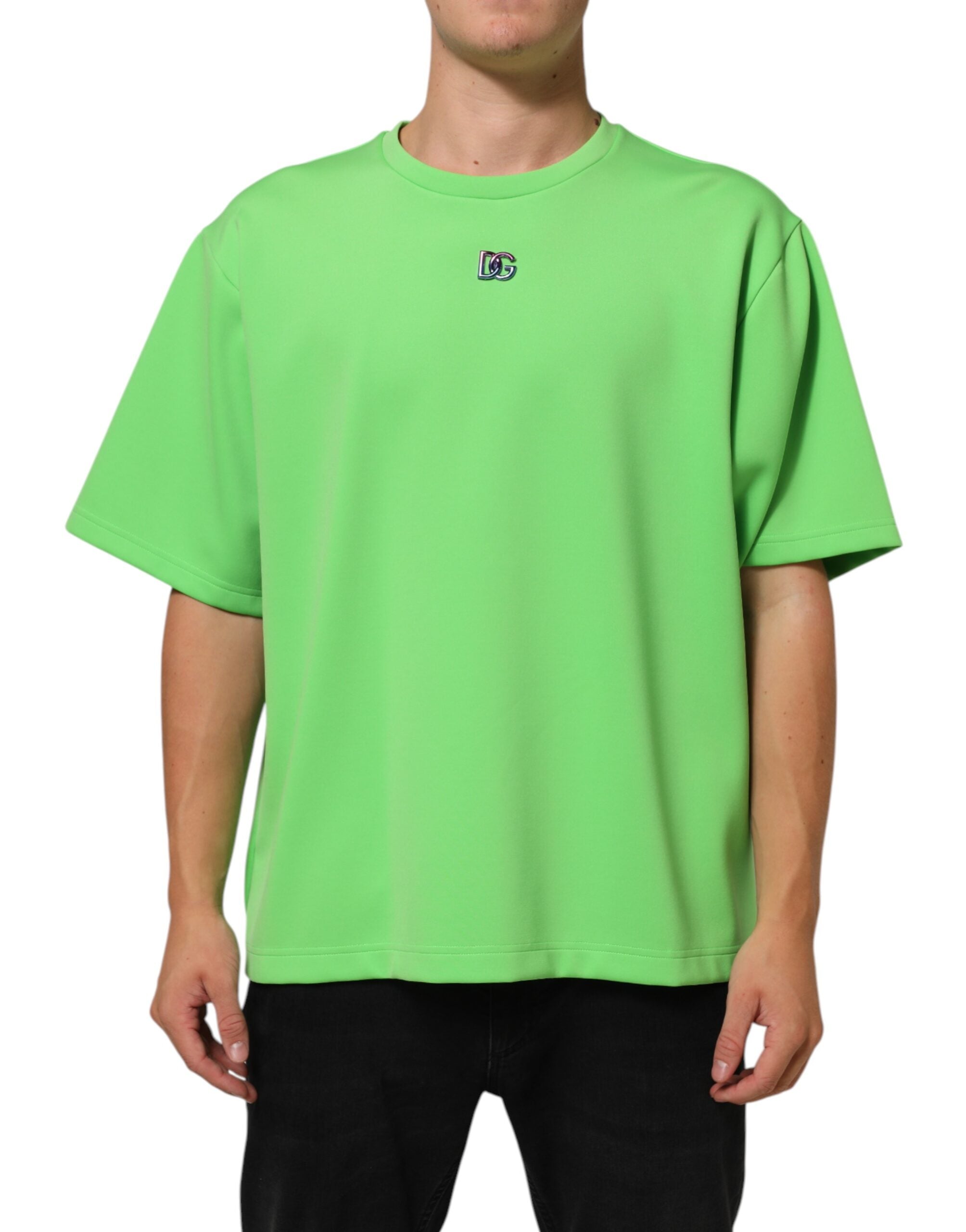 Green Logo Crew Neck Short Sleeves T-shirt