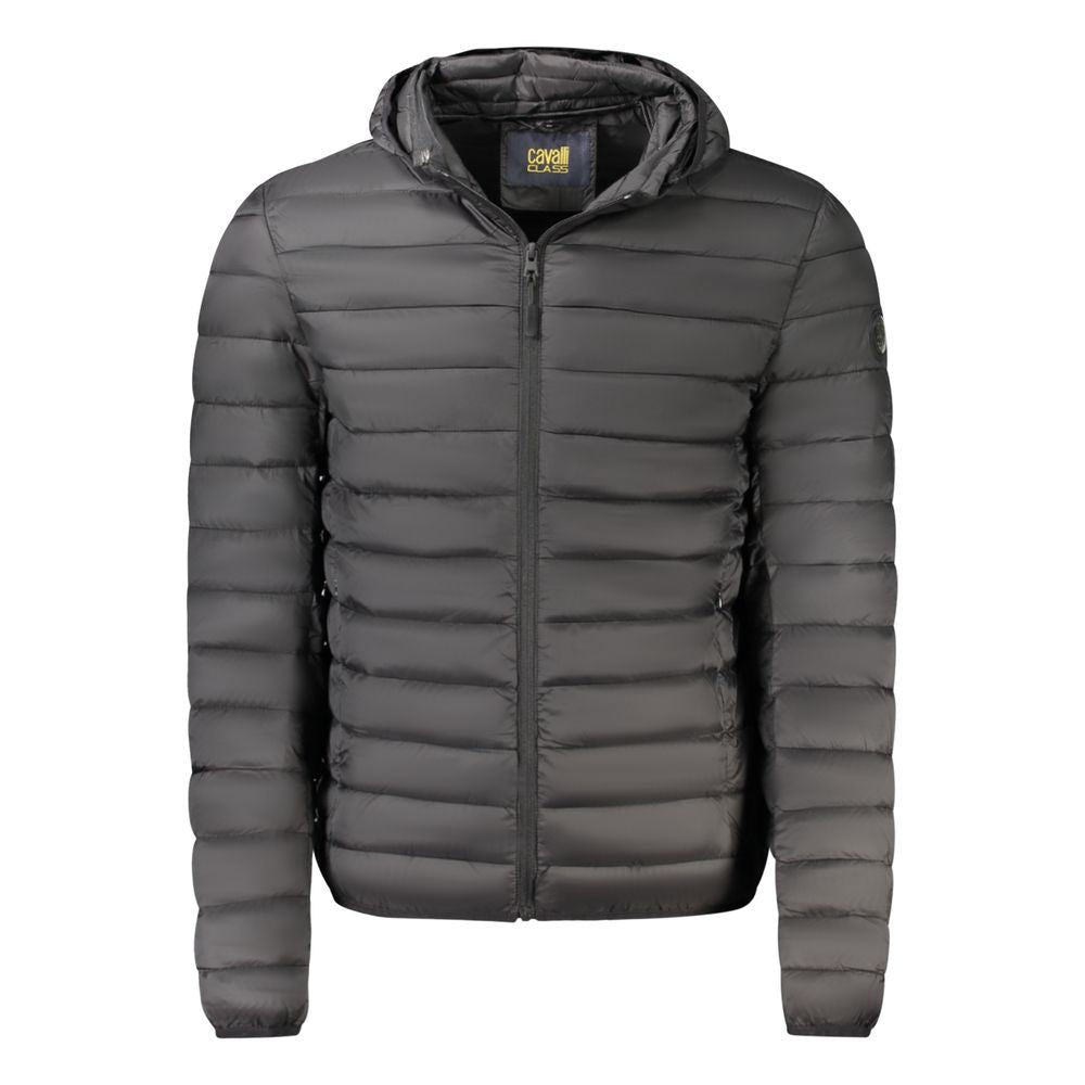 Black Polyester Jackets & Coat