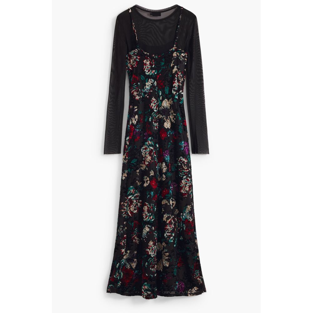 Black Polyester Women's Dress