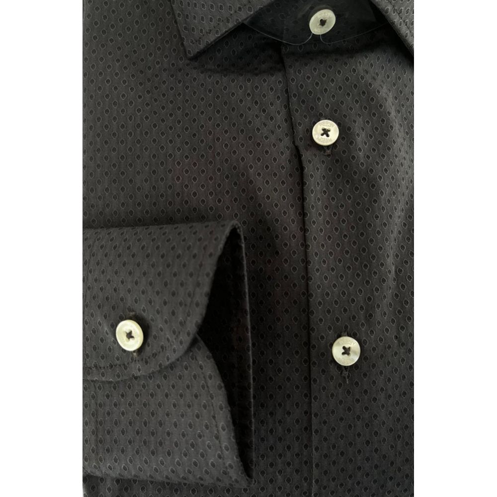 Gray Cotton Men Shirt