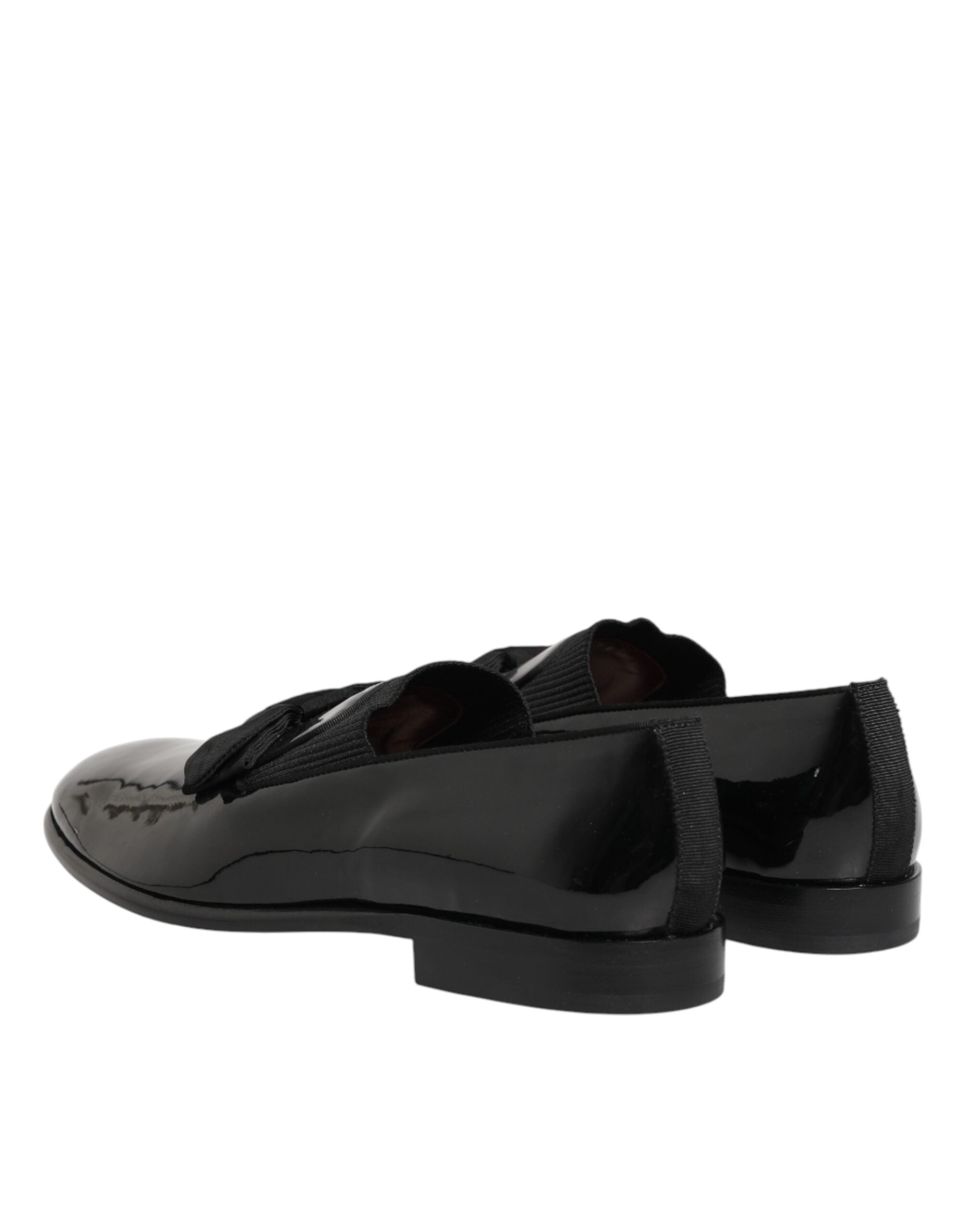 Black Leather Slip On Dress Men Loafers Shoes