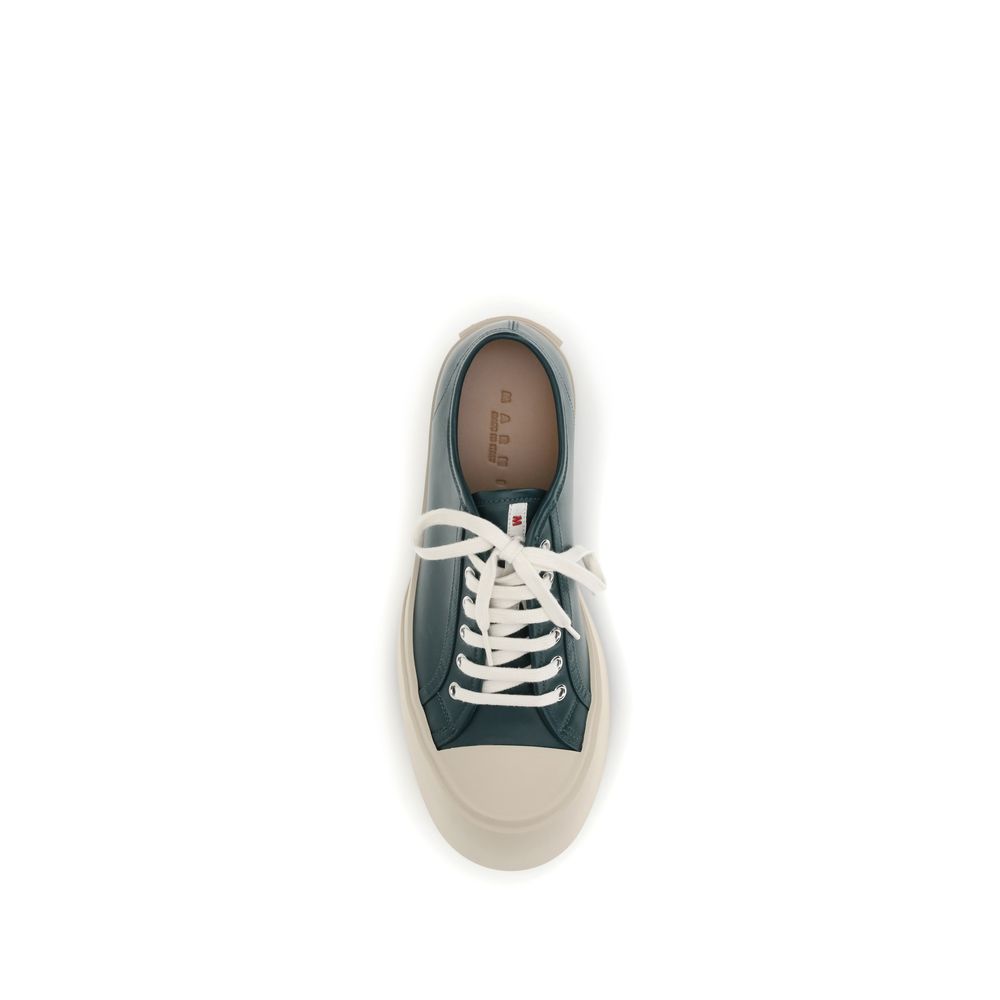 Black Napa Leather / Calf Bos Taurus Chunky Sneakers