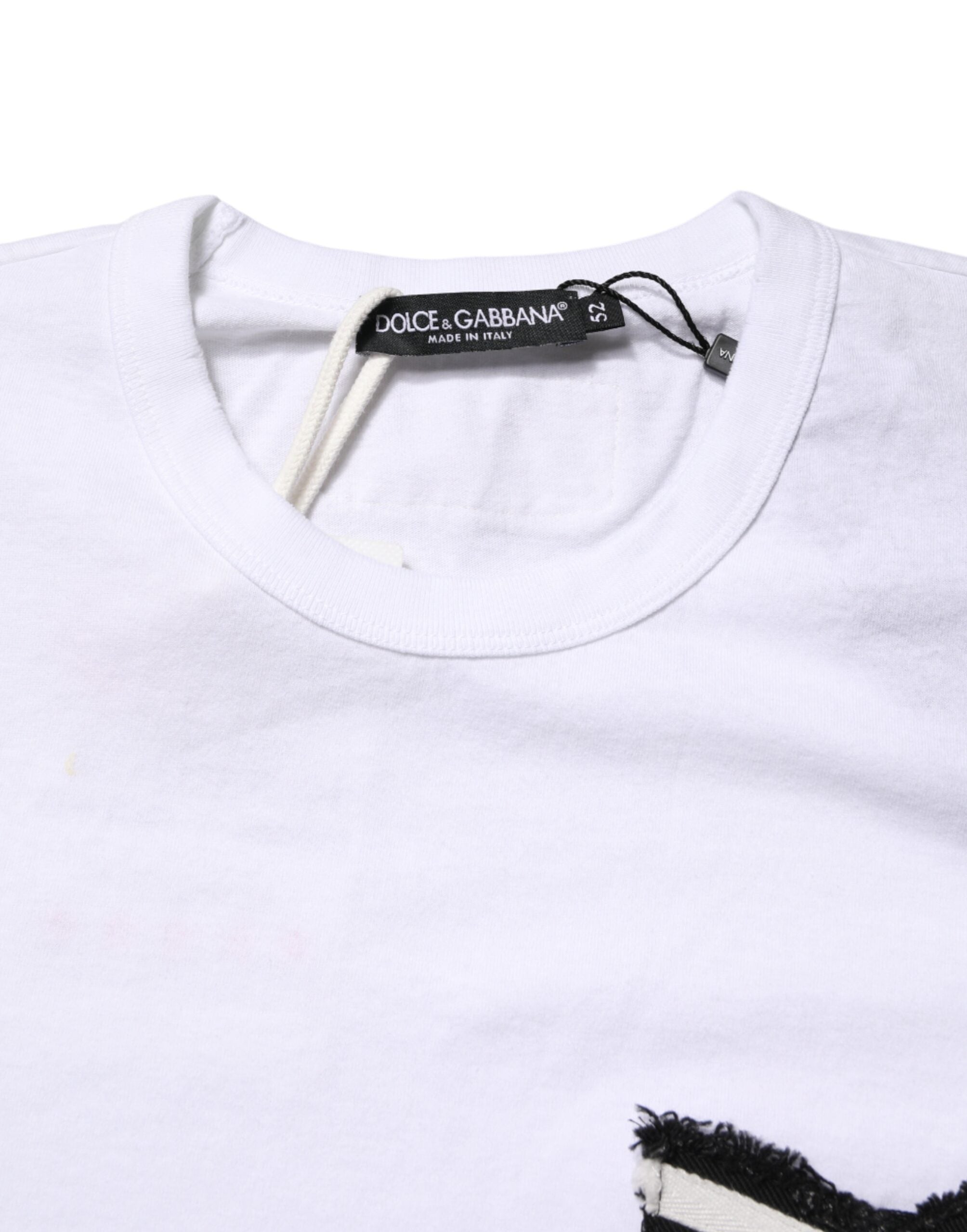 White Stripes Cotton Crew Neck Tee  T-shirt