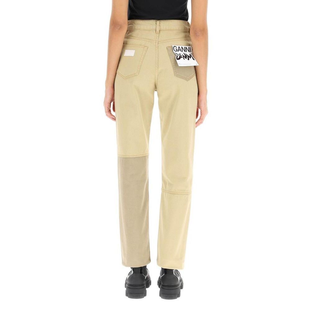 Brown Cotton Jeans Denim