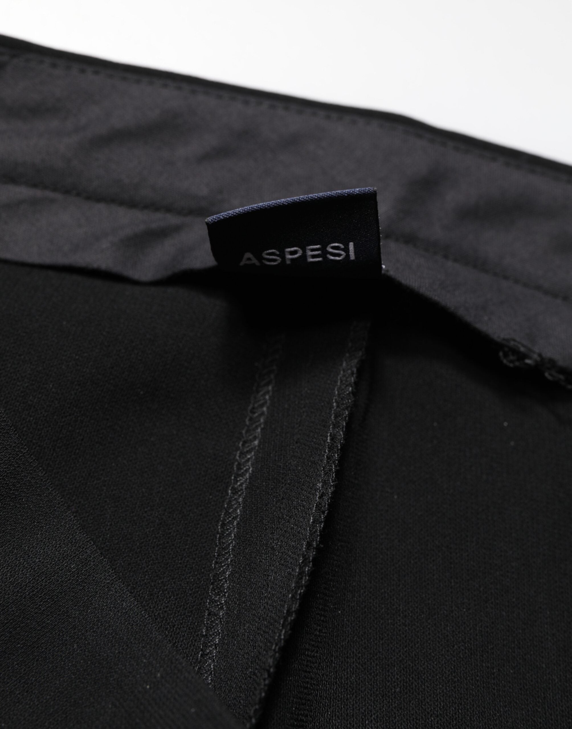 Black High Waist Zip Straight Chino Trouser Pants